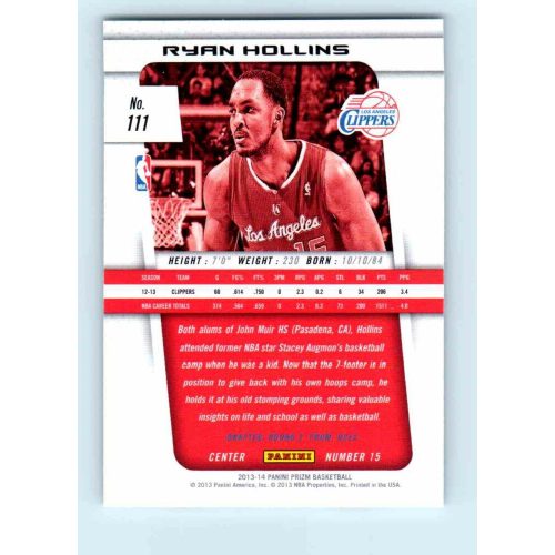 2013-14 Panini Prizm Base #111 Ryan Hollins