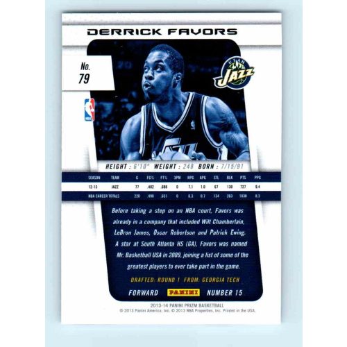 2013-14 Panini Prizm Base #79 Darrick Favors