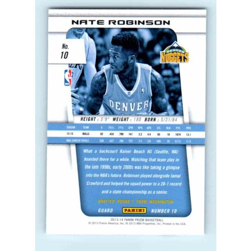 2013-14 Panini Prizm Base #10 Nate Robinson