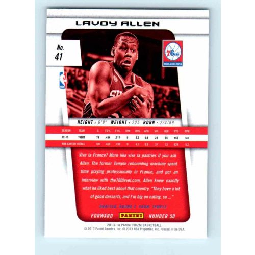 2013-14 Panini Prizm Base #41 Lavoy Allen