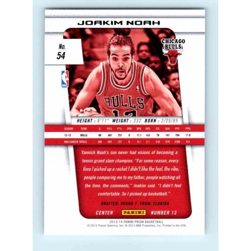 2013-14 Panini Prizm Base #54 Joakim Noah