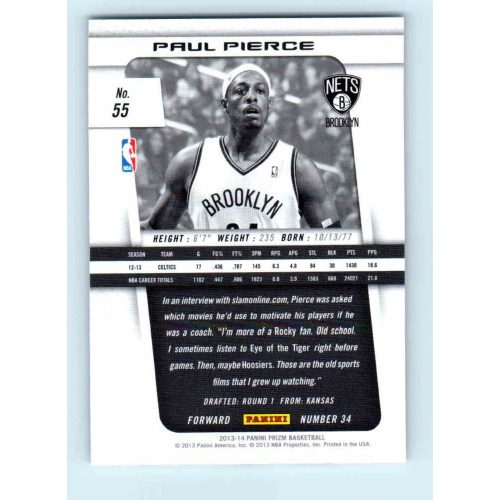 2013-14 Panini Prizm Base #55 Paul Pierce