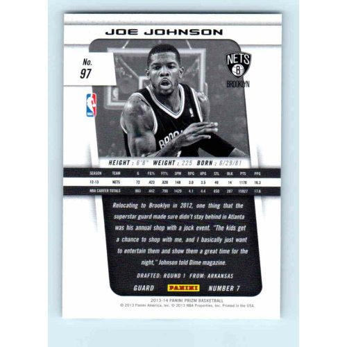 2013-14 Panini Prizm Base #97 Joe Johnson