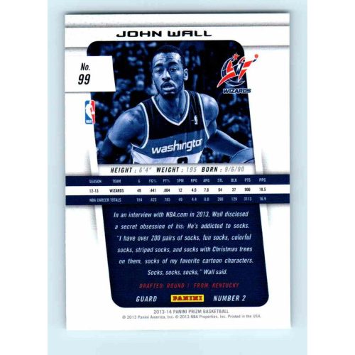 2013-14 Panini Prizm Base #99 John Wall