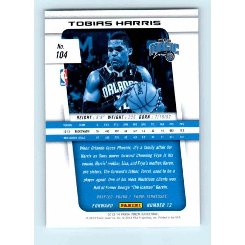 2013-14 Panini Prizm Base #104 Tobias Harris