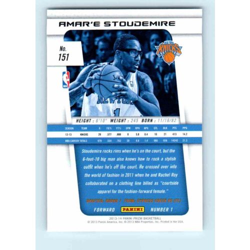 2013-14 Panini Prizm Base #151 Amar'e Stoudemire