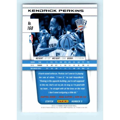 2013-14 Panini Prizm Base #168 Kendrick Perkins