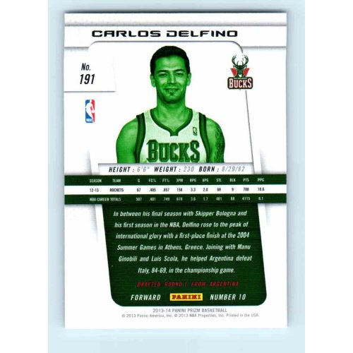 2013-14 Panini Prizm Base #191 Carlos Delfino