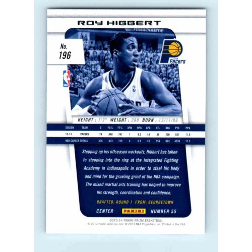 2013-14 Panini Prizm Base #196 Roy Hibbert