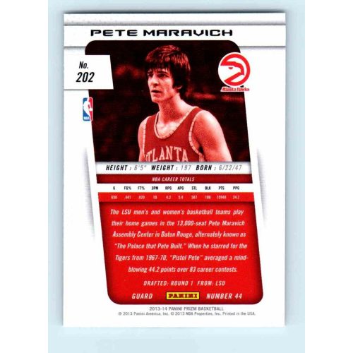 2013-14 Panini Prizm Base #202 Pete Maravich