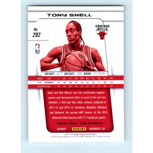 2013-14 Panini Prizm Base #292 Tony Snell RC