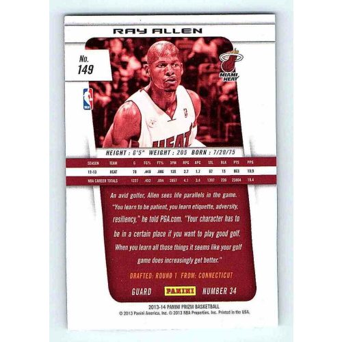 2013-14 Panini Prizm Base #149 Ray Allen