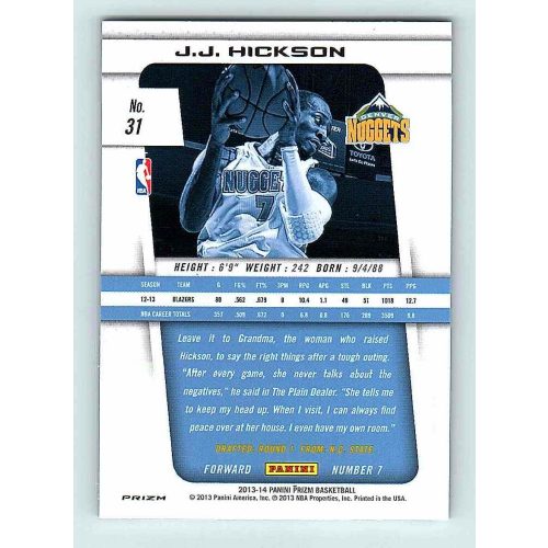 2013-14 Panini Prizm Silver #31 J.J. Hickson