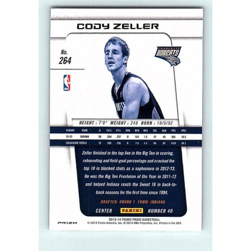 2013-14 Panini Prizm Silver #264 Codyy Zeller RC