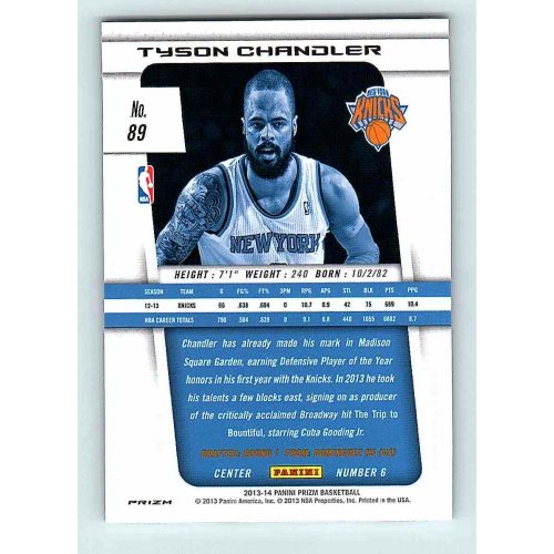 2013-14 Panini Prizm Silver #89 Tyson Chandler