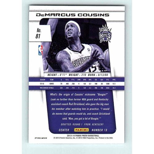 2013-14 Panini Prizm Silver #81 DeMarcus Cousins