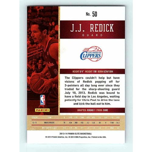 2013-14 Panini Elite Base #50 J.J. Redick