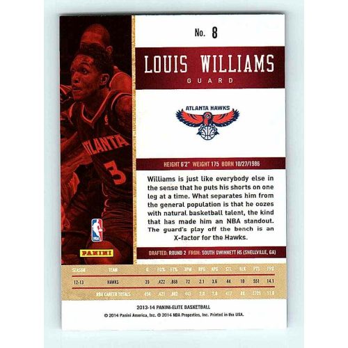 2013-14 Panini Elite Base #8 Louis Williams