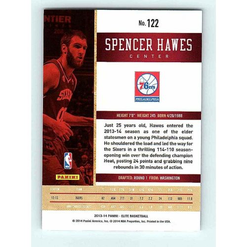 2013-14 Panini Elite Base #122 Spencer Hawes