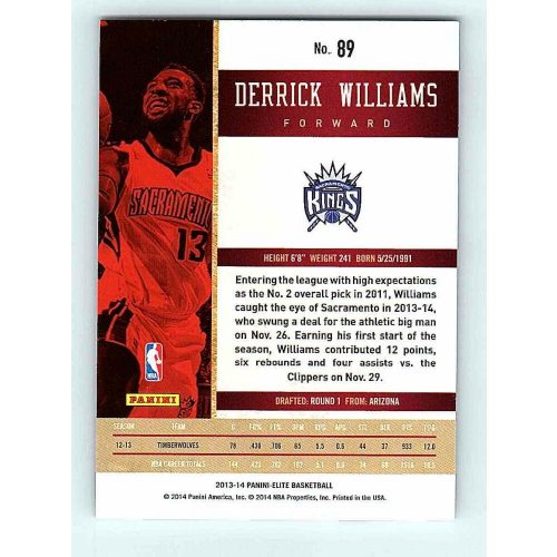 2013-14 Panini Elite Base #89 Derrick Williams