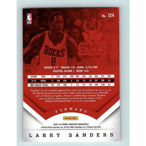 2013-14 Panini Prestige Base #124 Larry Sanders