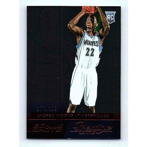 2014-15 Panini Prestige Plus Base Red #161 Andrew Wiggins RC   107/199