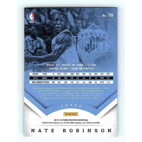 2013-14 Panini Prestige Base #116 Nate Robinson