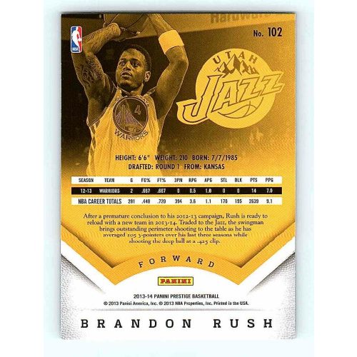 2013-14 Panini Prestige Base #102 Brandon Rush