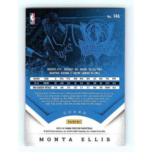 2013-14 Panini Prestige Base #146 Monta Ellis