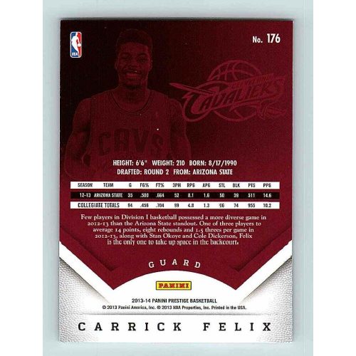 2013-14 Panini Prestige Base #176 Carrick Felix RC