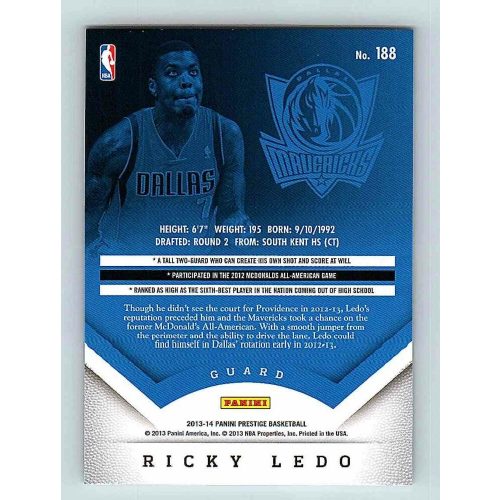 2013-14 Panini Prestige Base #188 Ricky Ledo RC