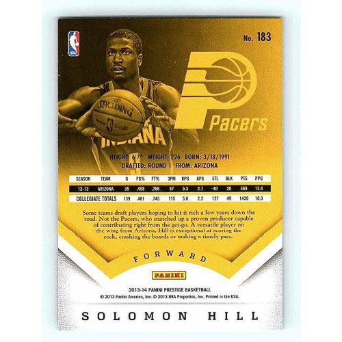 2013-14 Panini Prestige Base #183 Solomon Hill RC