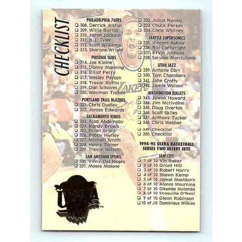 1994-95 Fleer Ultra Series 2 Checklist #350 Checklist