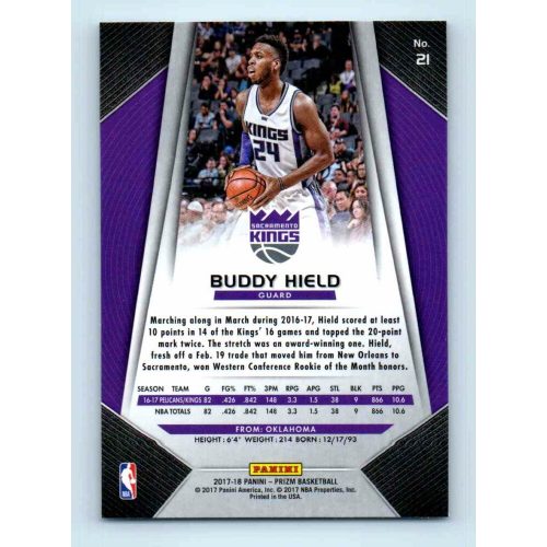 2017-18 Prizm Basketball Base # 21 Buddy Hield