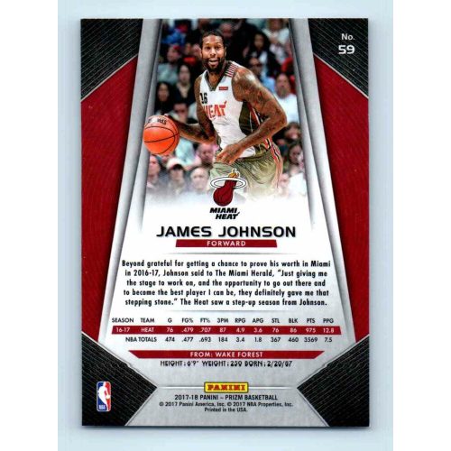 2017-18 Prizm Basketball Base # 59 James Johnson