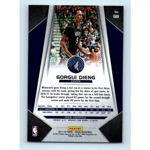 2017-18 Prizm Basketball Base # 88 Gorgui Dieng