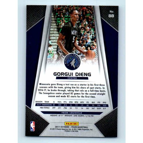 2017-18 Prizm Basketball Base # 88 Gorgui Dieng