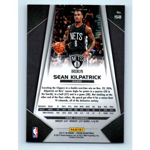 2017-18 Prizm Basketball Base # 158 Sean Kilpatrick