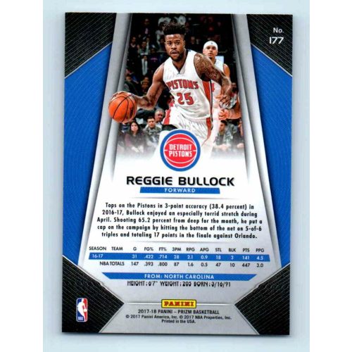 2017-18 Prizm Basketball Base # 177 Reggie Bullock