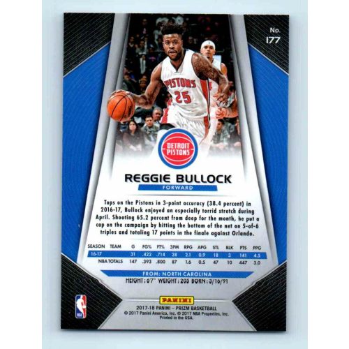 2017-18 Prizm Basketball Base # 177 Reggie Bullock