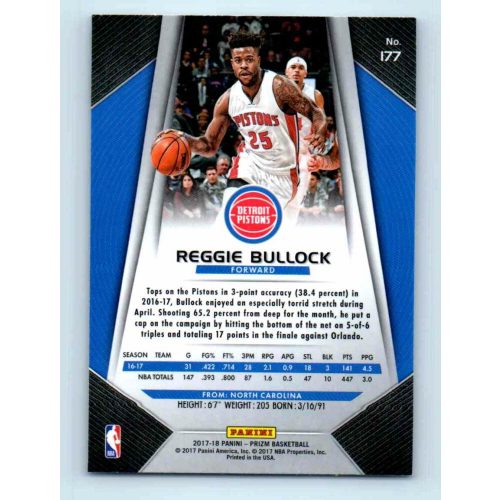 2017-18 Prizm Basketball Base # 177 Reggie Bullock