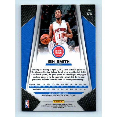 2017-18 Prizm Basketball Base # 175 Ish Smith