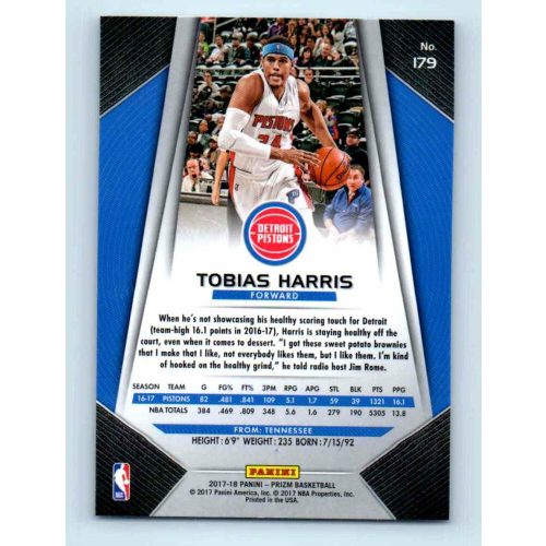 2017-18 Prizm Basketball Base # 179 Tobias Harris