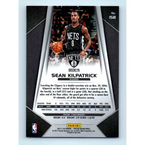 2017-18 Prizm Basketball Base # 158 Sean Kilpatrick