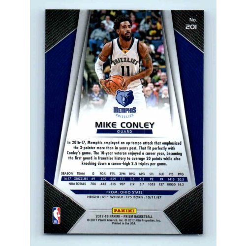 2017-18 Prizm Basketball Base # 201 Mike Conley