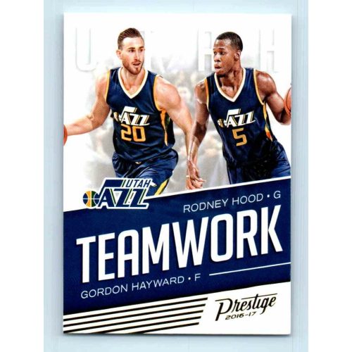 2016-17 Panini Prestige Teamwork # 11 Gordon Hayward/Rodney Hood