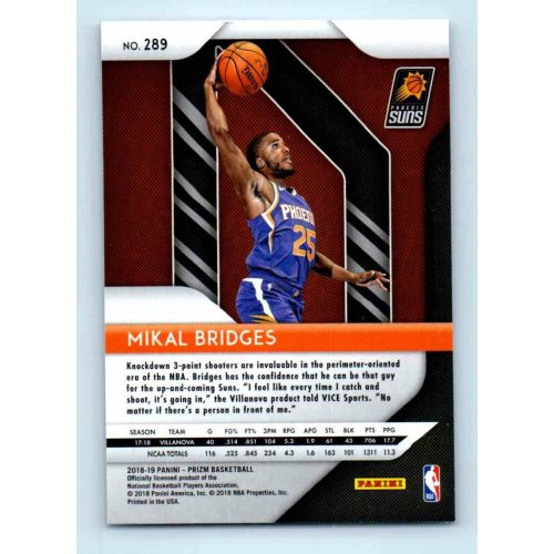 2018-19 Panini Prizm  # 289 Mikal Bridges