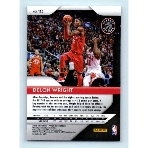 2018-19 Panini Prizm  # 113 Delon Wright