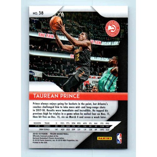 2018-19 Panini Prizm  # 38 Taurean Prince