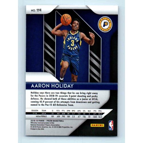 2018-19 Panini Prizm  # 114 Aaron Holiday